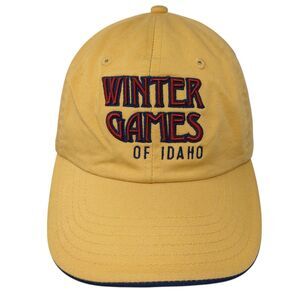 Winter Games Of Idaho Slideback Hat Yellow One Size Adjustable Embroidered PS